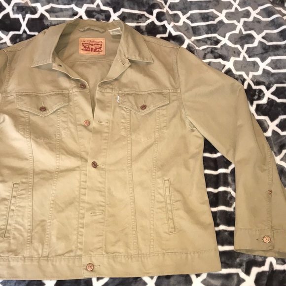 khaki trucker jacket